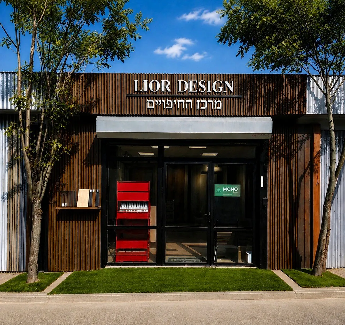 חזית מרכז החיפויים ליאור דיזיין